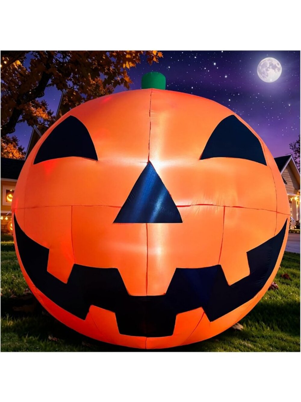 Giant 10.2 FT Inflatable Pumpkin with LED Lights - Halloween Yard Decor & Party